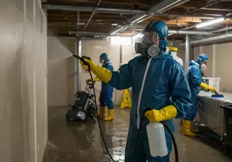 Basement Sanitization and Antimicrobial Treatment process in San Clemente, CA