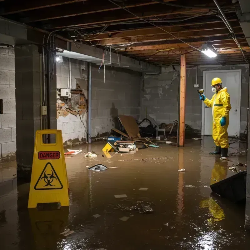 Flooded Basement Electrical Hazard in San Clemente, CA Property